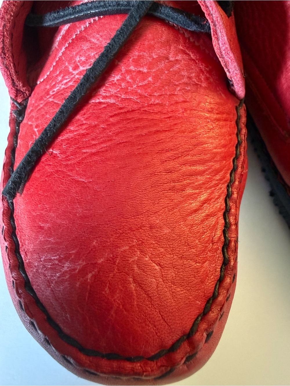 Red Lace-Up WillyMoc Leather Custom-Made Women’s Boots Sz 6.5 - Picture 12 of 14